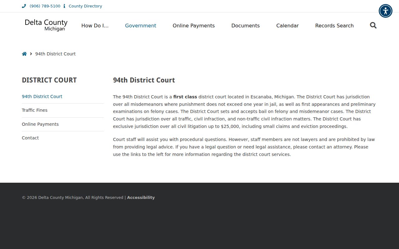Delta County warrant records: 94th District Court jurisdiction page